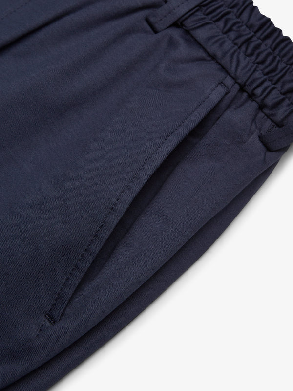 Heavy Supima Tapered Trousers | Navy