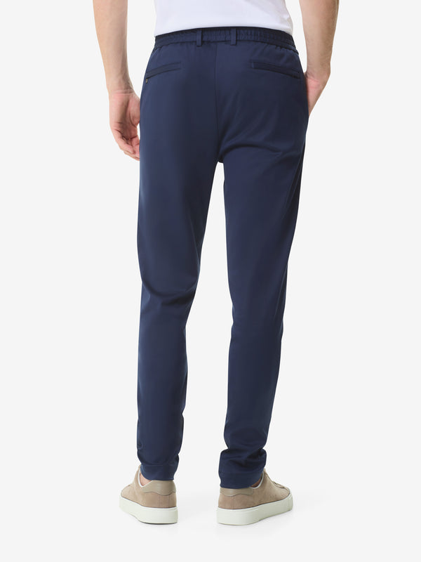 Heavy Supima Tapered Trousers | Navy