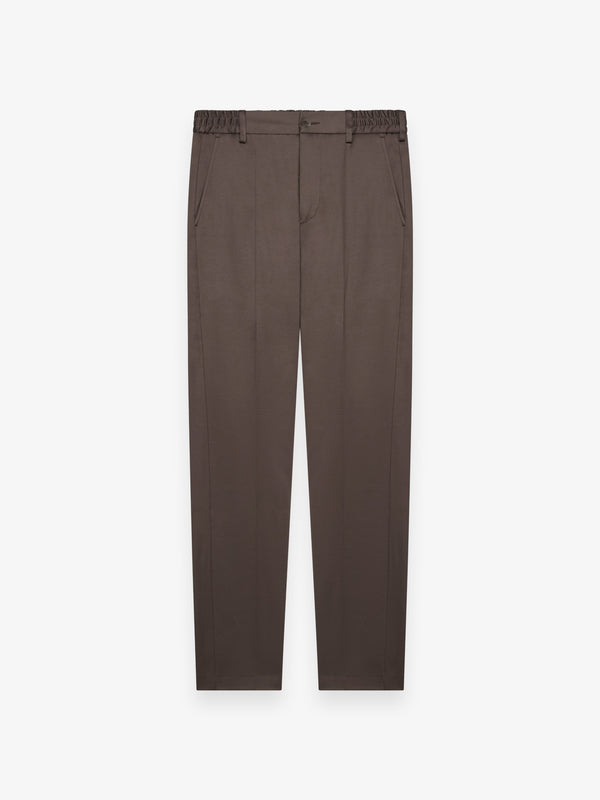 Heavy Supima Tapered Trousers | Ebony Brown