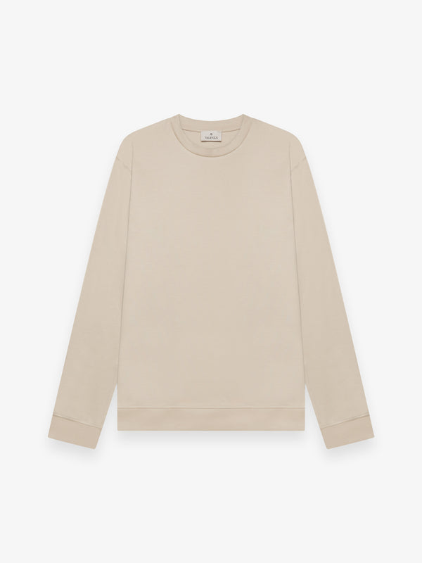 Heavy Supima Sweater | Beige