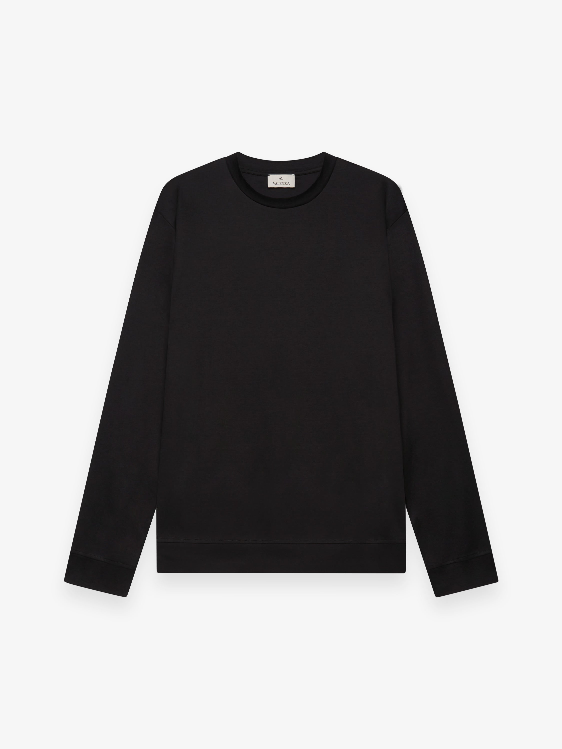 Heavy Supima Sweater | Black