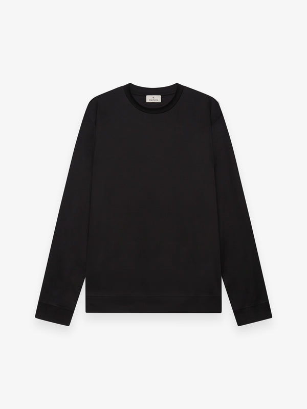Heavy Supima Sweater | Black