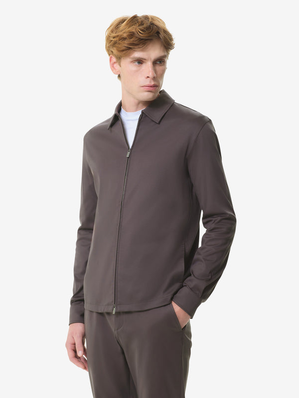 Zwaar Supima Overshirt | Asphalt