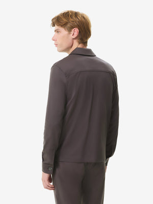 Heavy Supima Overshirt | Asphalt