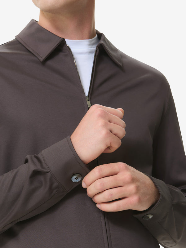 Zwaar Supima Overshirt | Asphalt