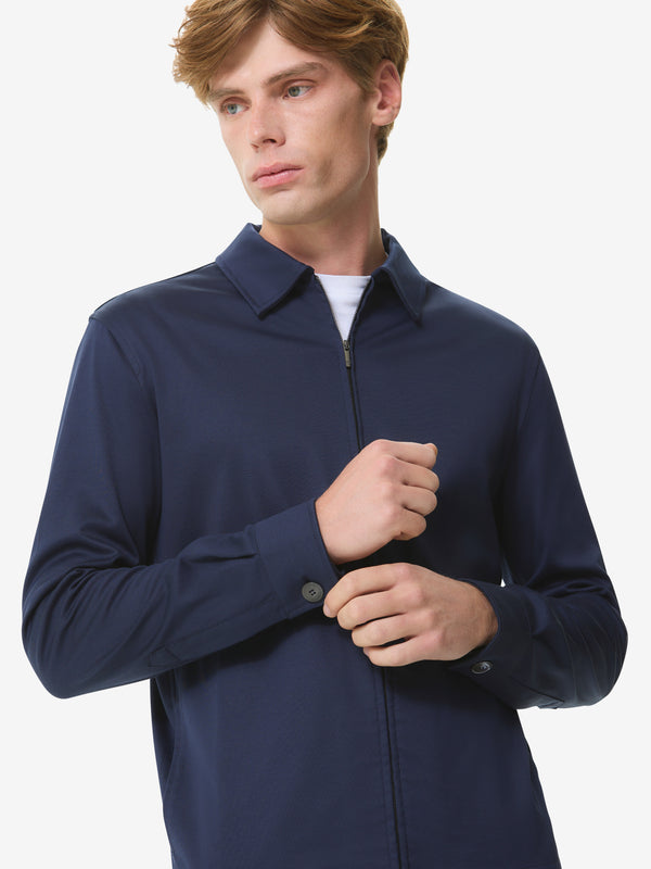 Zwaar Supima Overshirt | Marineblauw