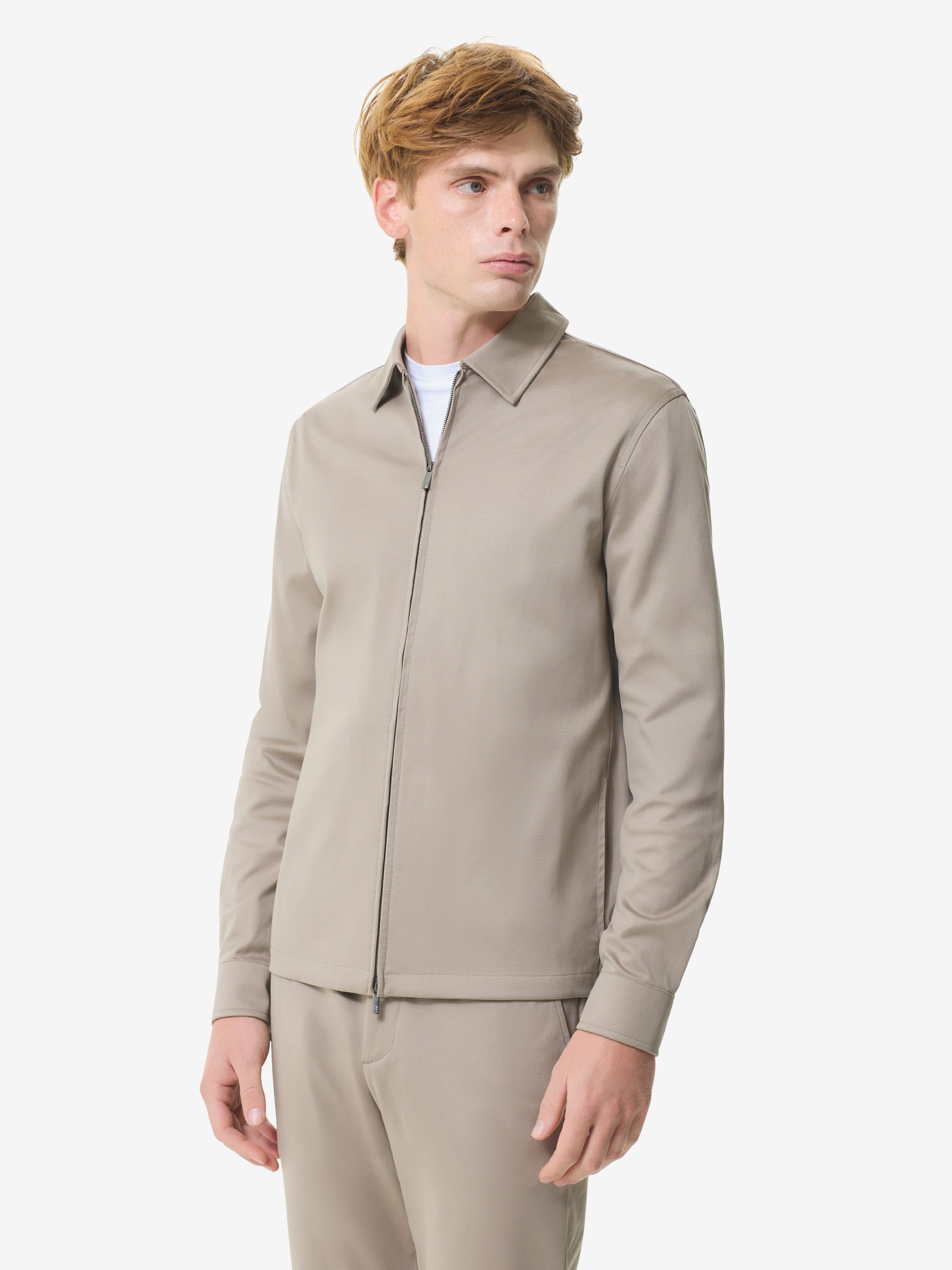 Heavy Supima Overshirt | Lead Grey