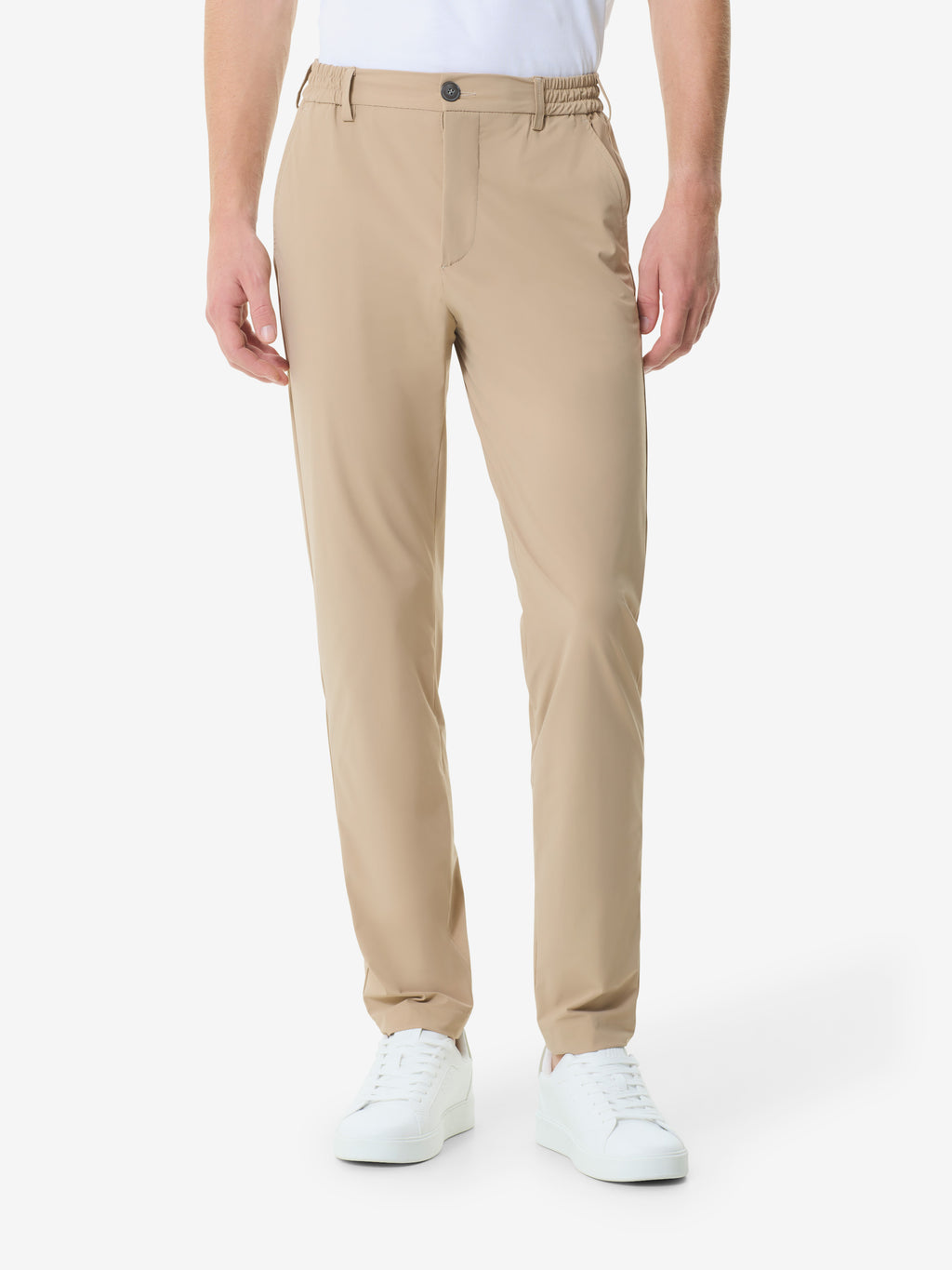 Warm Tech Stretch Tapered Trousers | Beige
