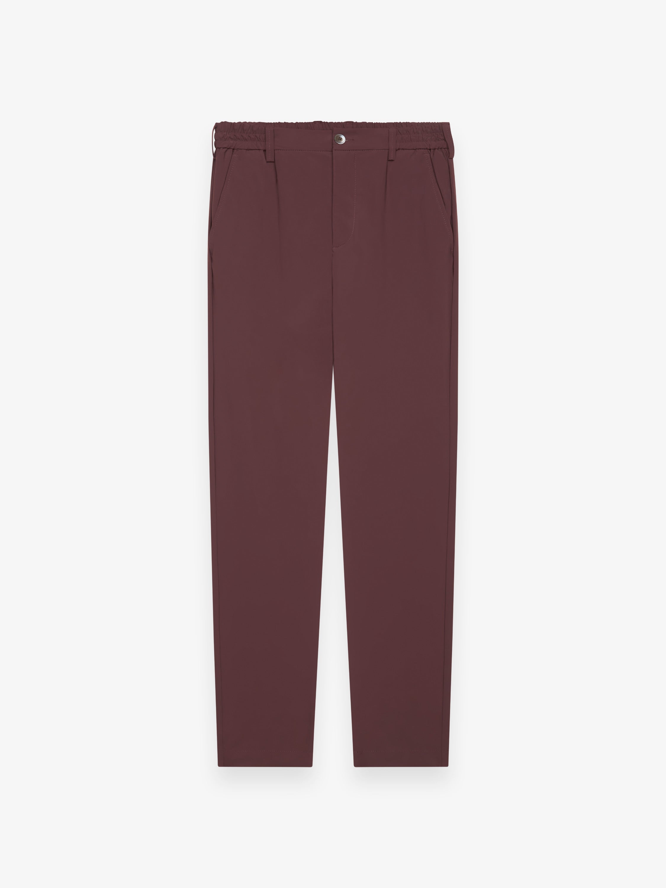 Warm Tech Stretch Tapered Trousers | Dark Sienna