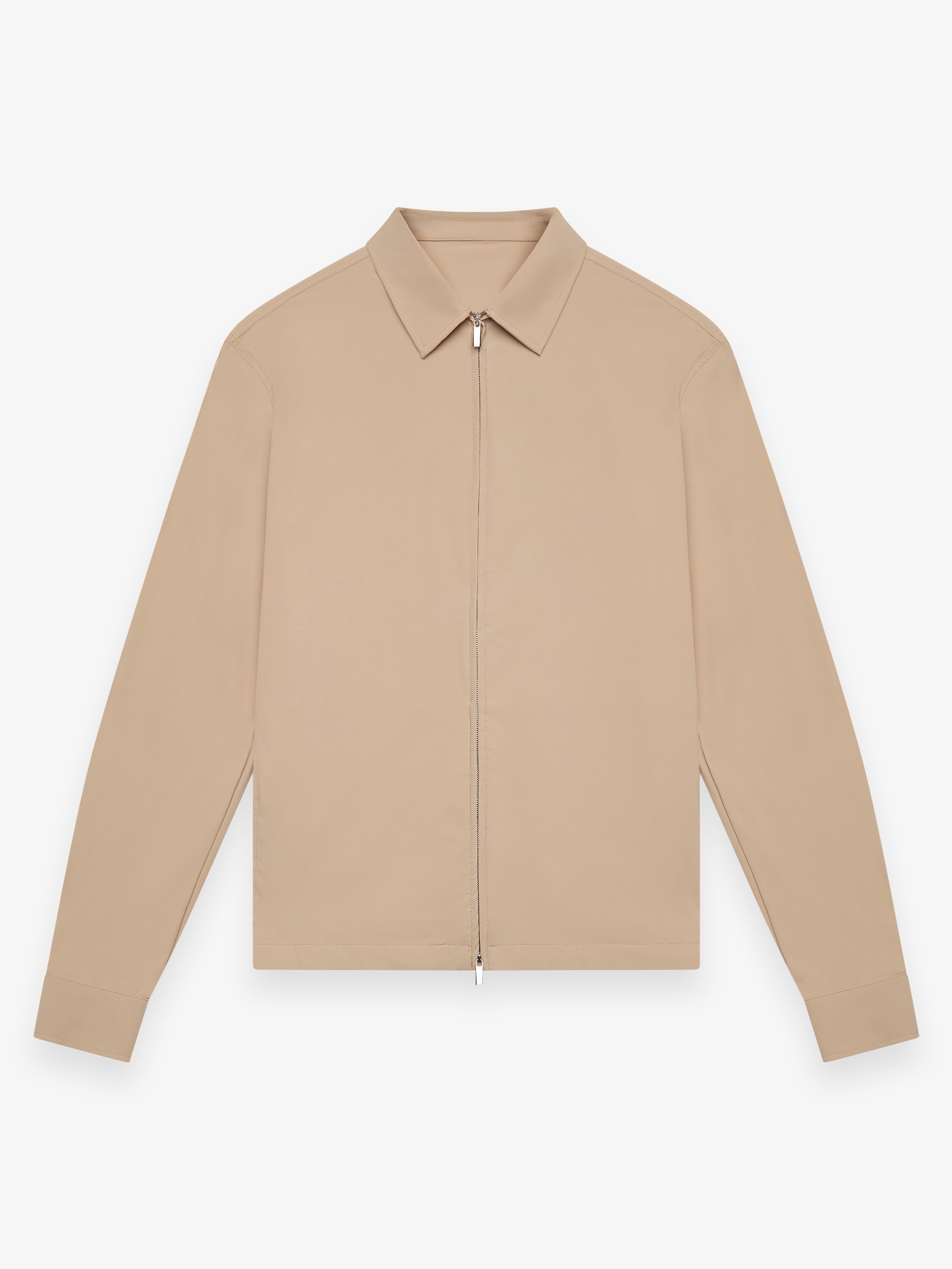 Warm Tech Stretch Overshirt | Beige