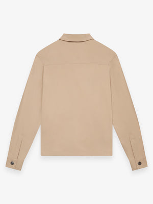 Warm Tech Stretch Overshirt | Beige