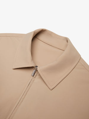 Warm Tech Stretch Overshirt | Beige