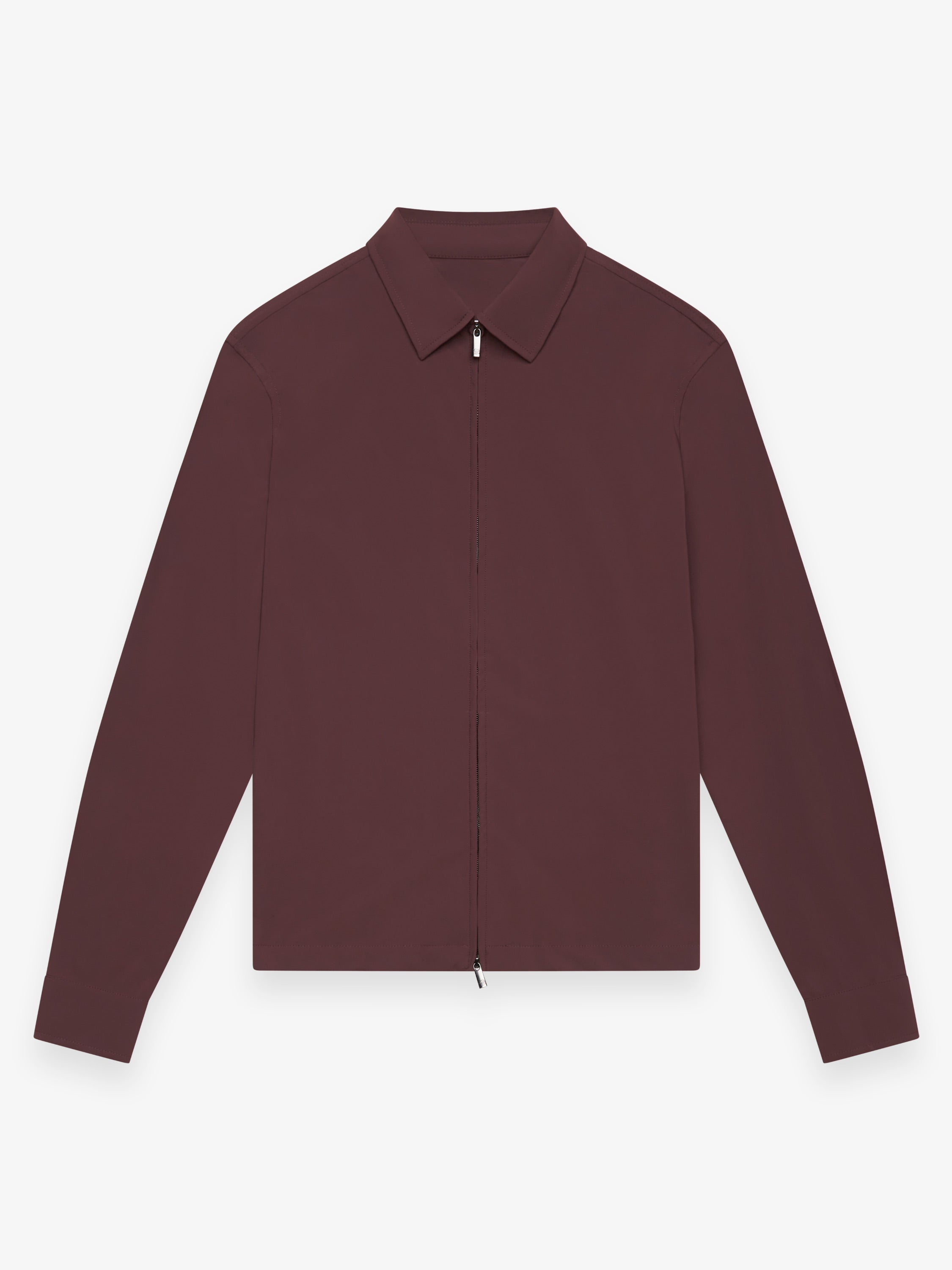 Warm Tech Stretch Overshirt | Dark Sienna