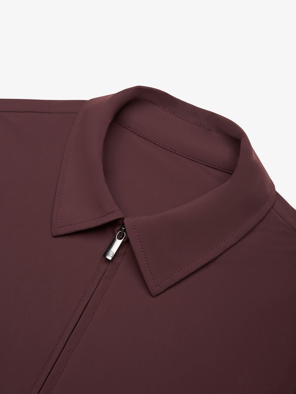 Warm Tech Stretch Overshirt | Dark Sienna