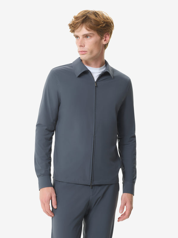 Warm Tech Stretch Overshirt | Dark Grey