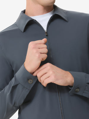 Warm Tech Stretch Overshirt | Dark Grey