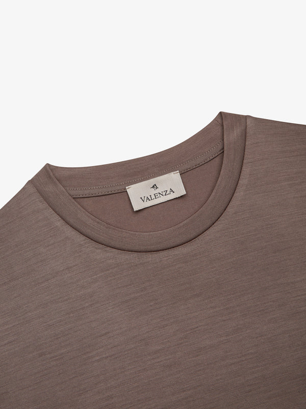 Merino T-Shirt Crew Neck | Taupe