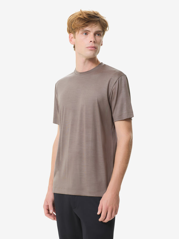 Merino T-Shirt Crew Neck | Taupe