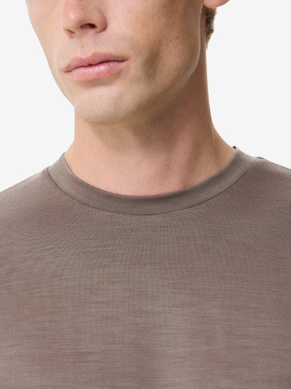 Merino T-Shirt Crew Neck | Taupe