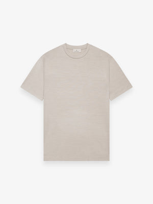 Merino T-shirt Ronde Hals | Lichtbeige