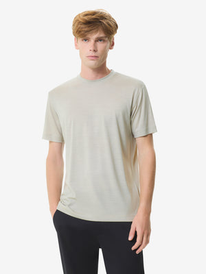 Merino T-shirt Ronde Hals | Lichtbeige