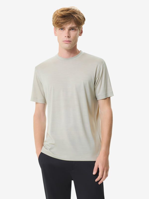 Merino T-Shirt Crew Neck | Light Beige