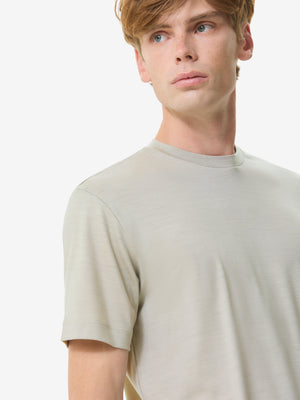 Merino T-shirt Ronde Hals | Lichtbeige
