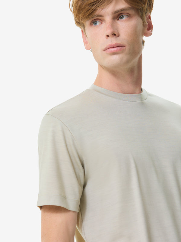 Merino T-Shirt Crew Neck | Light Beige