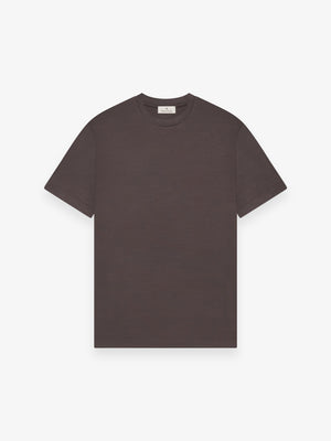 Merino T-shirt Ronde Hals | Donkerbruin