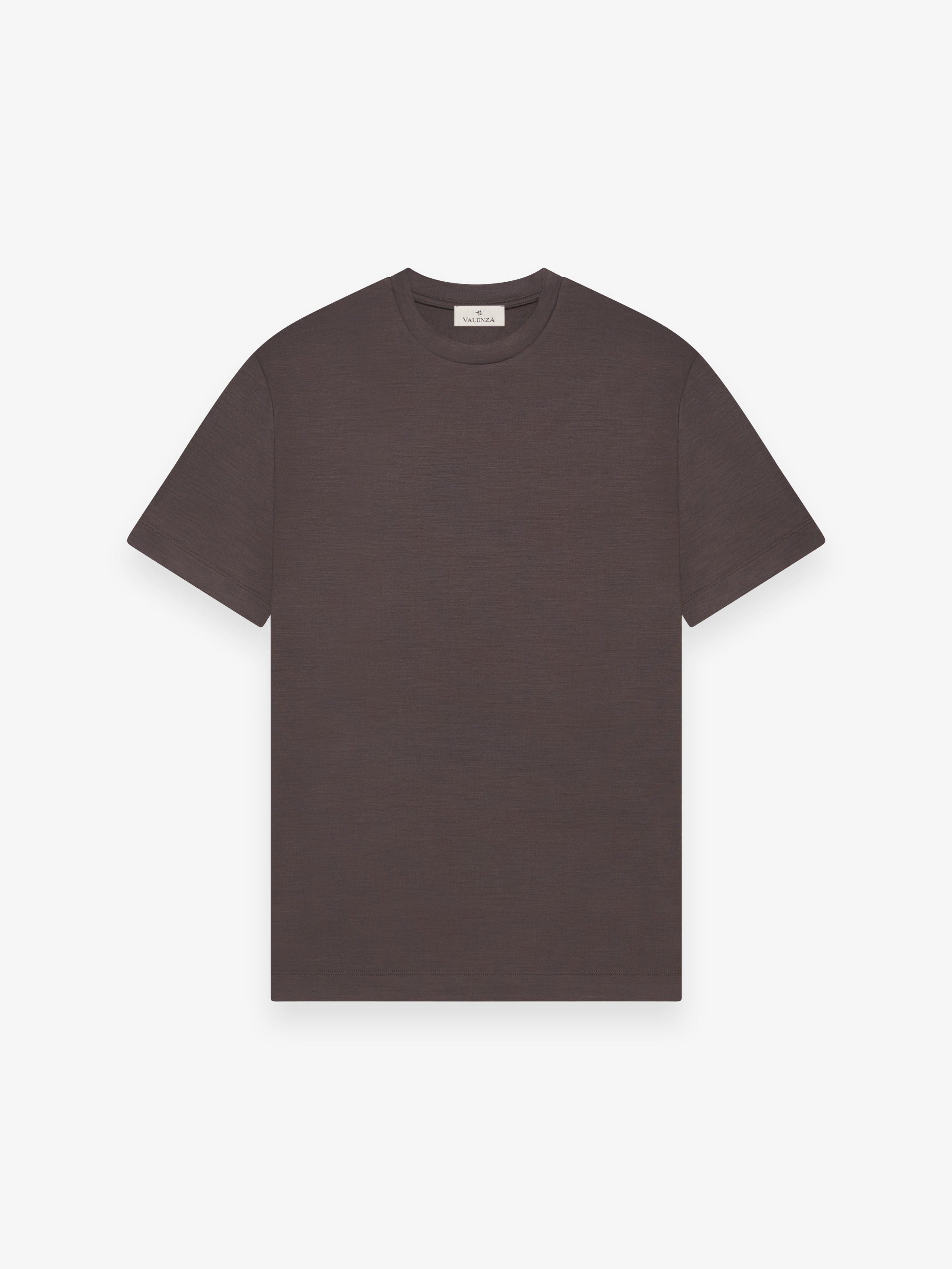 Merino T-Shirt Crew Neck | Dark Brown