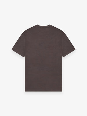 Merino T-shirt Ronde Hals | Donkerbruin
