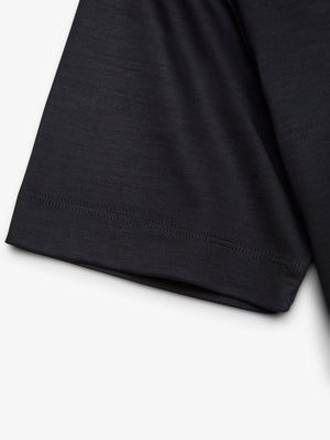 T-shirt col rond en laine mérinos | Bleu marine