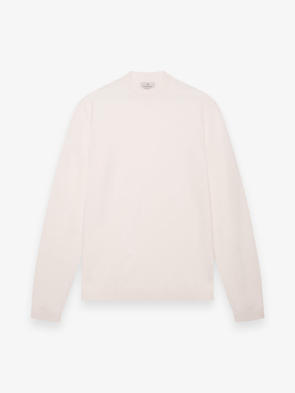 Cashwool Extrafine Merino Crew Neck | Off White