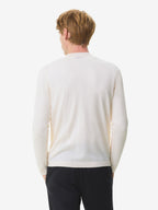 Pull col rond en laine mérinos extrafine Cashwool | Blanc cassé