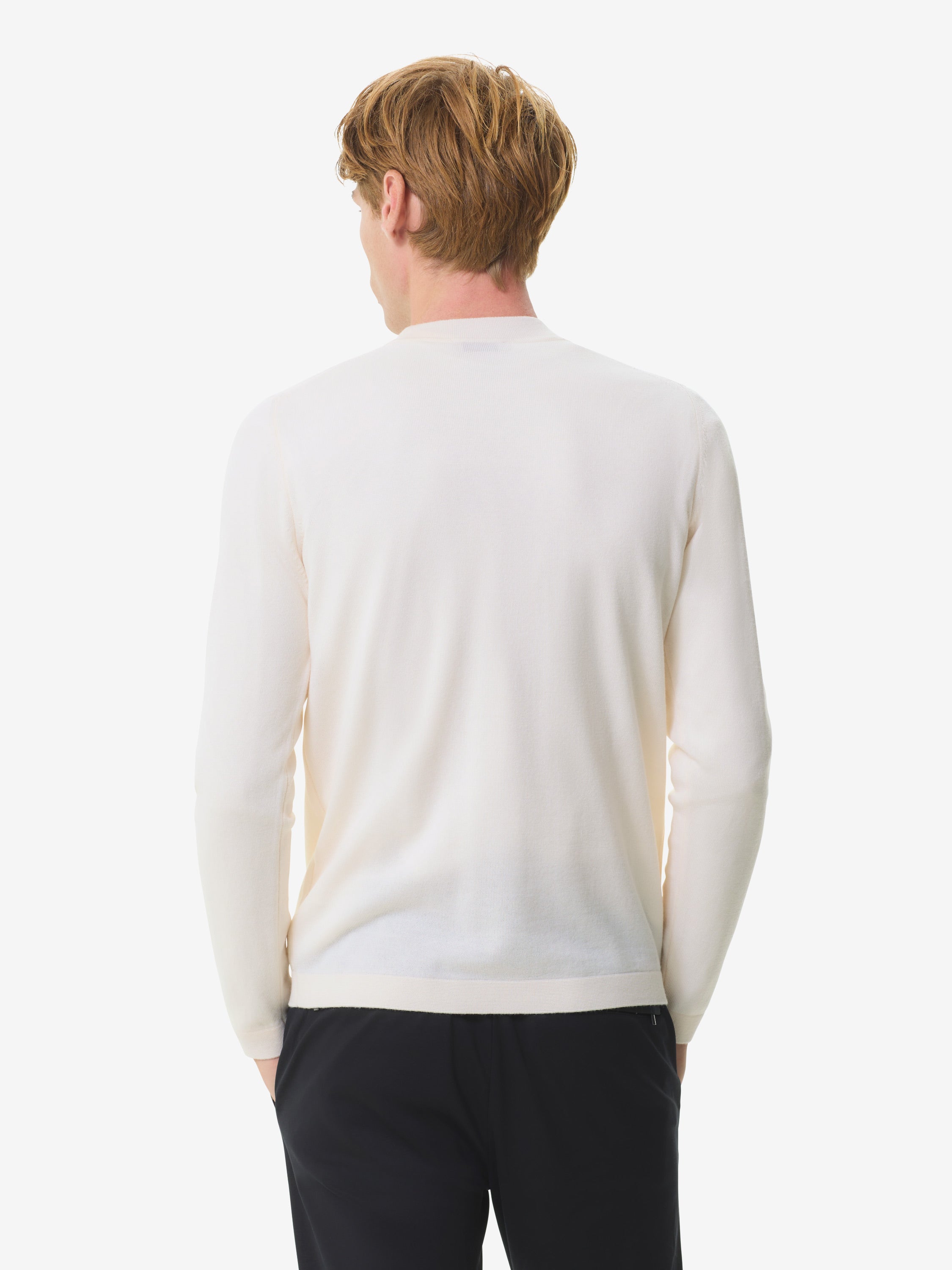 Cashwool Extrafine Merino Crew Neck | Off White