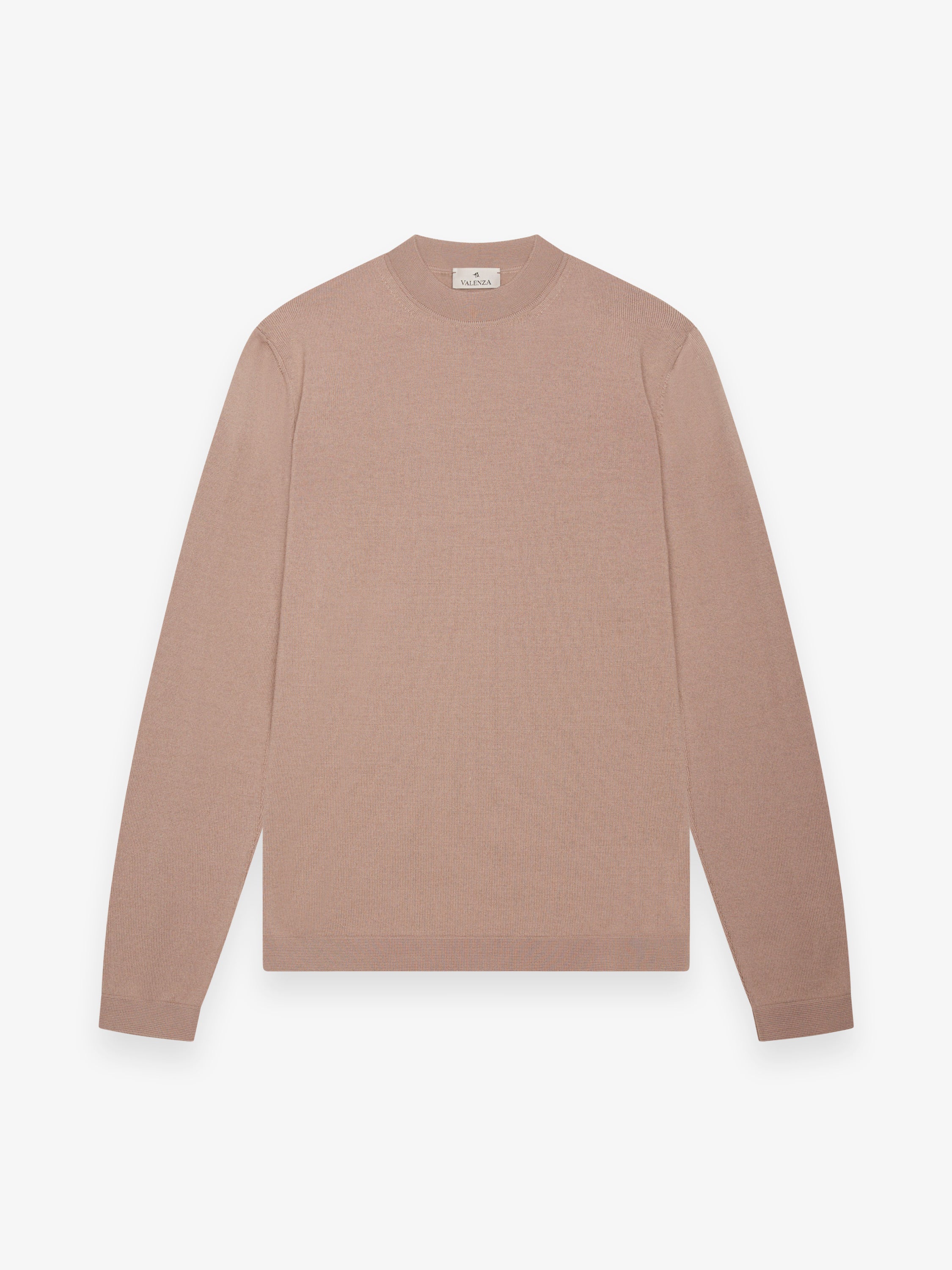 Cashwool Extrafine Merino Crew Neck | Taupe