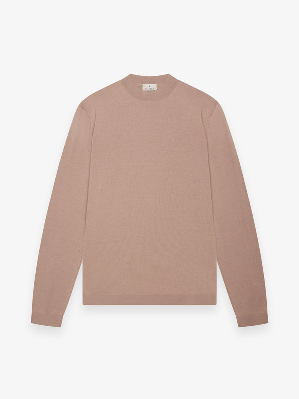 Cashwool Extrafine Merino Crew Neck | Taupe
