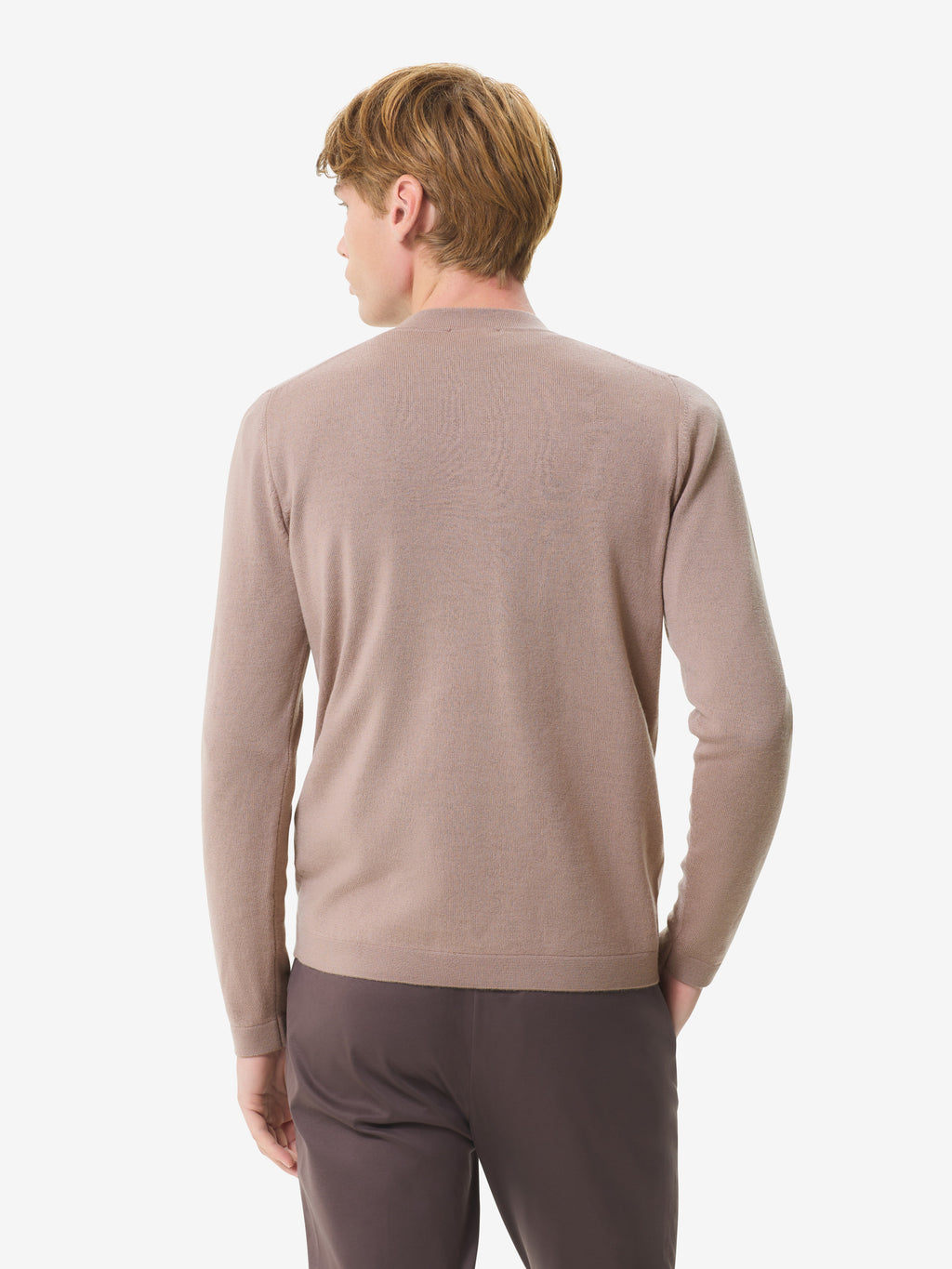 Pull col rond en laine mérinos extrafine Cashwool | Taupe