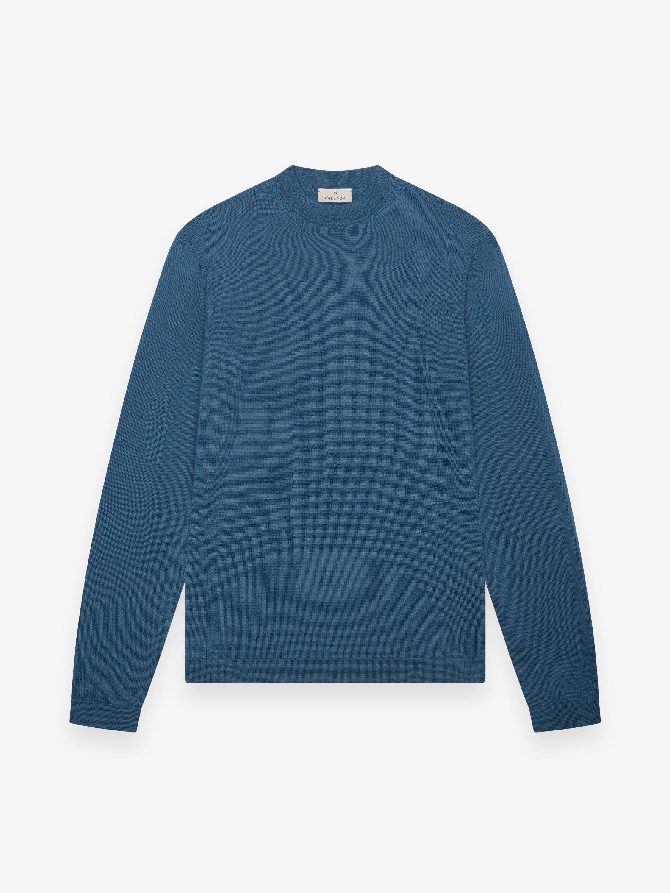 Cashwool Extrafine Merino Crew Neck | Jeans Blue