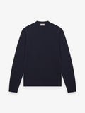 Cashwool Extrafine Merino Crew Neck | Dark Navy