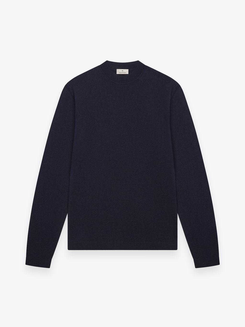 Pull col rond en laine mérinos extrafine Cashwool | Bleu marine foncé