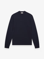 Pull col rond en laine mérinos extrafine Cashwool | Bleu marine foncé