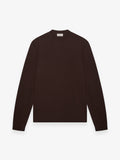 Cashwool Extrafine Merino Crew Neck | Dark Brown