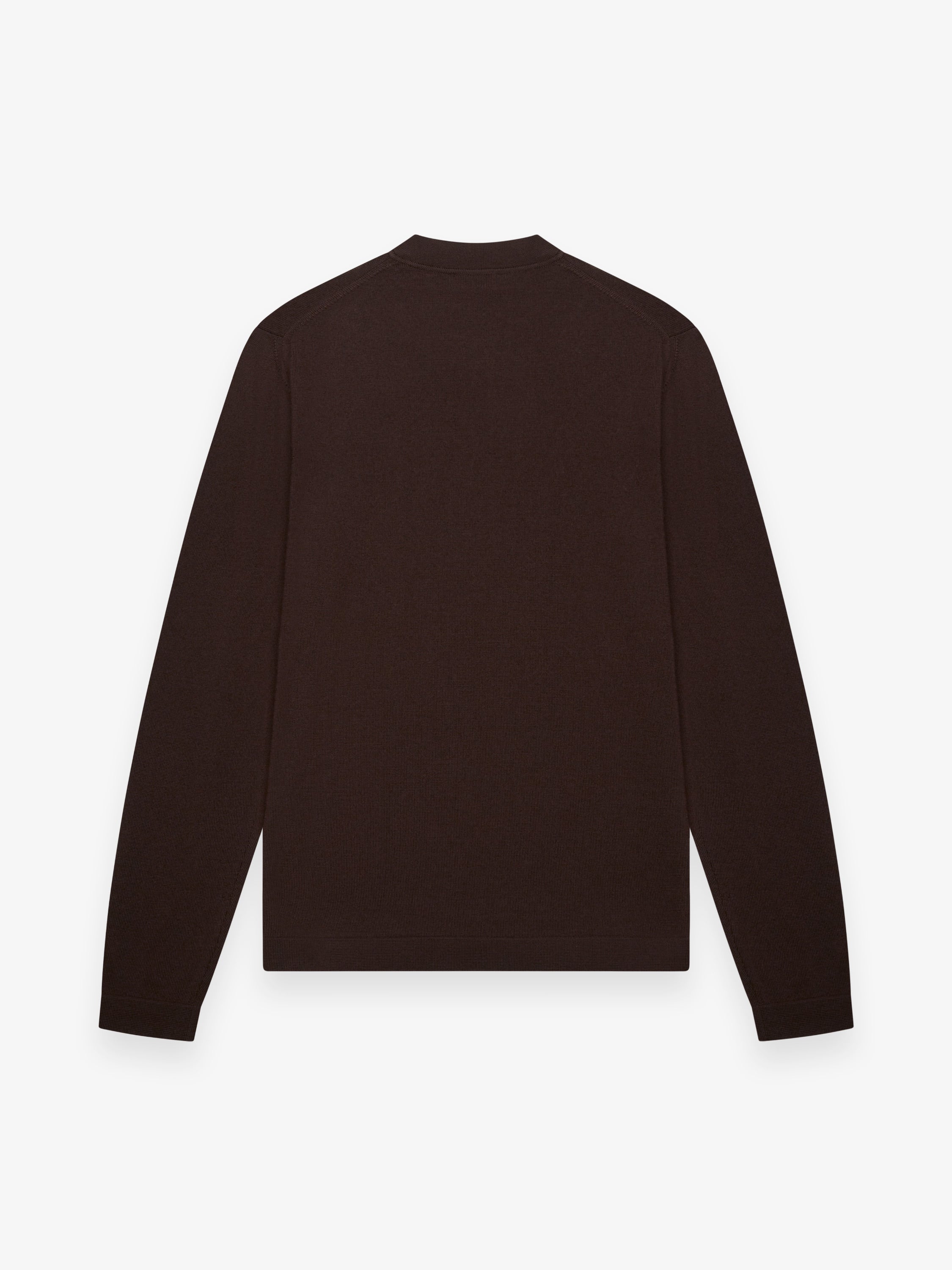 Cashwool Extrafine Merino Crew Neck | Dark Brown