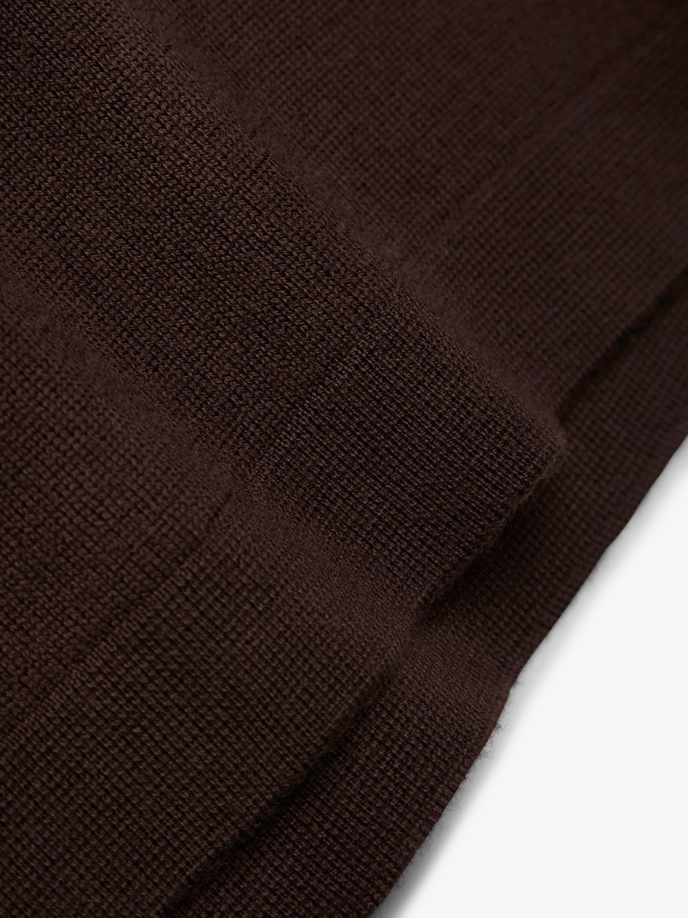 Cashwool Extrafine Merino Crew Neck | Dark Brown