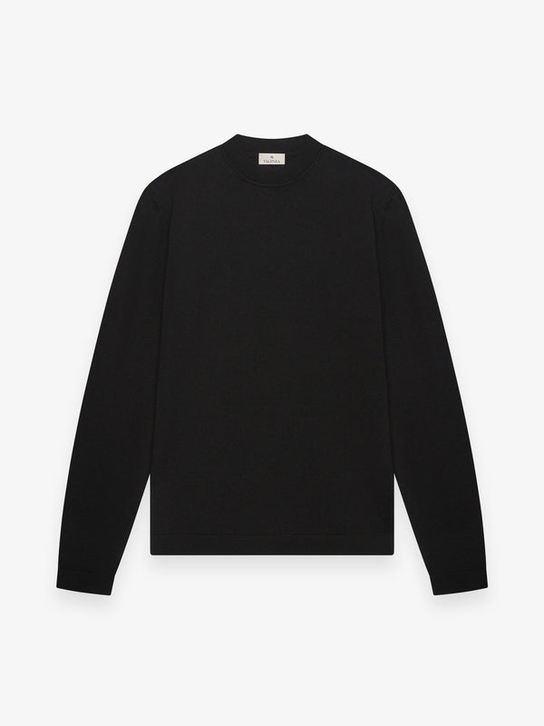 Cashwool Extrafine Merino Crew Neck | Black