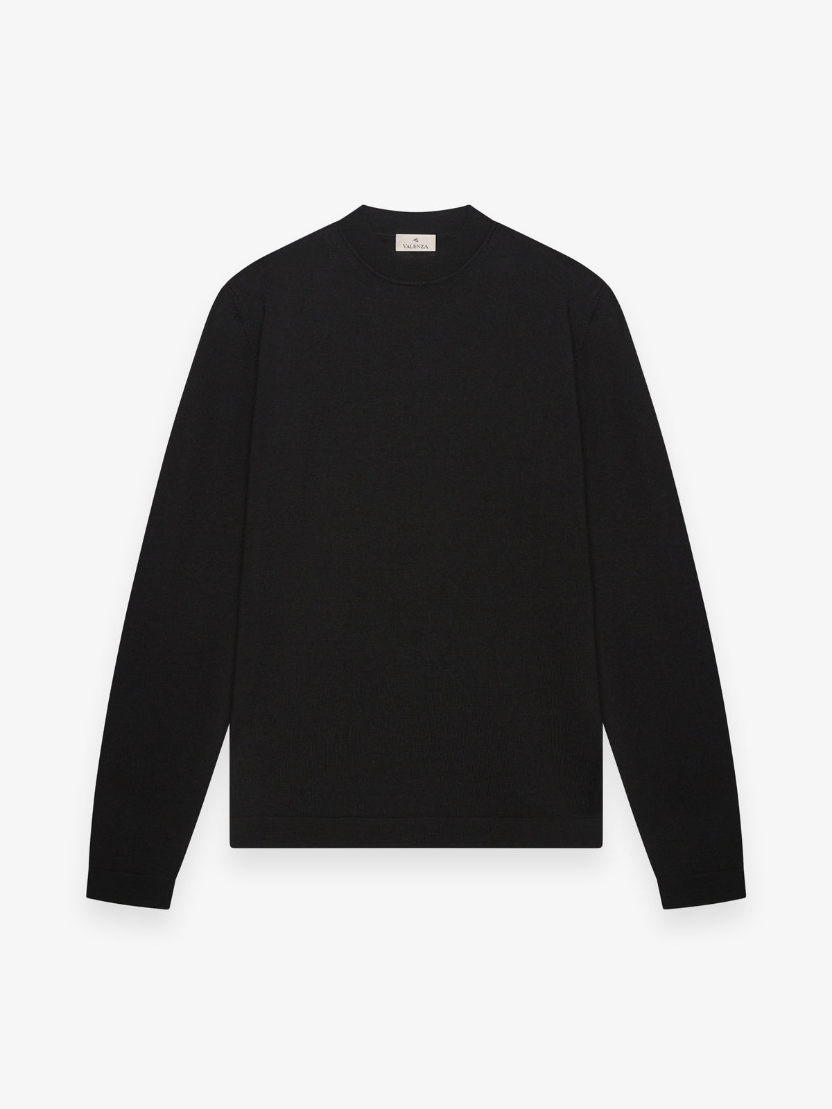 Cashwool Extrafine Merino Crew Neck | Black