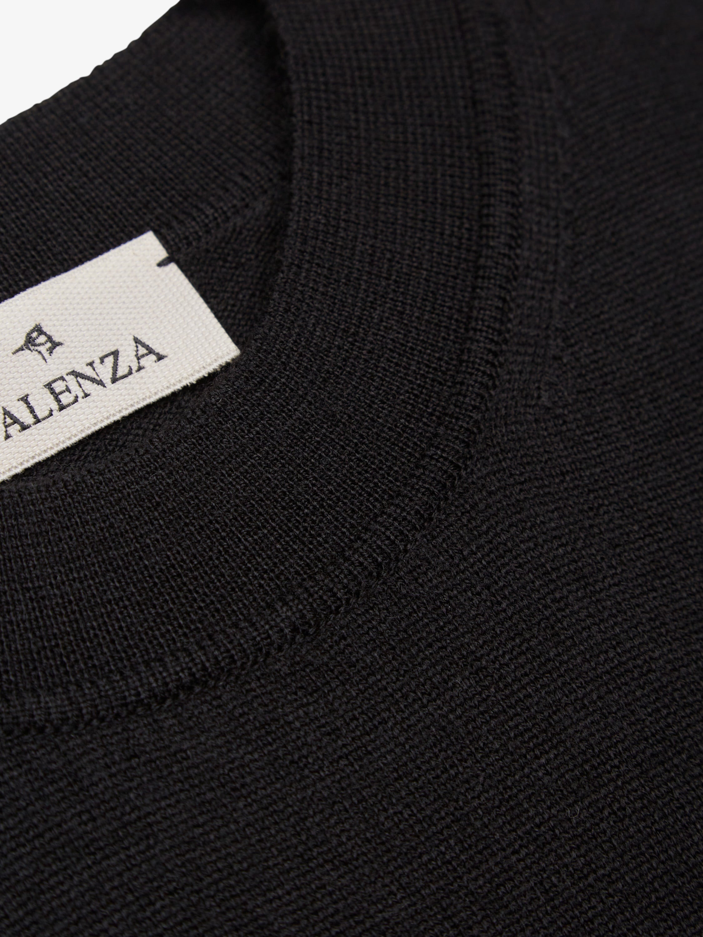 Cashwool Extrafine Merino Crew Neck | Black