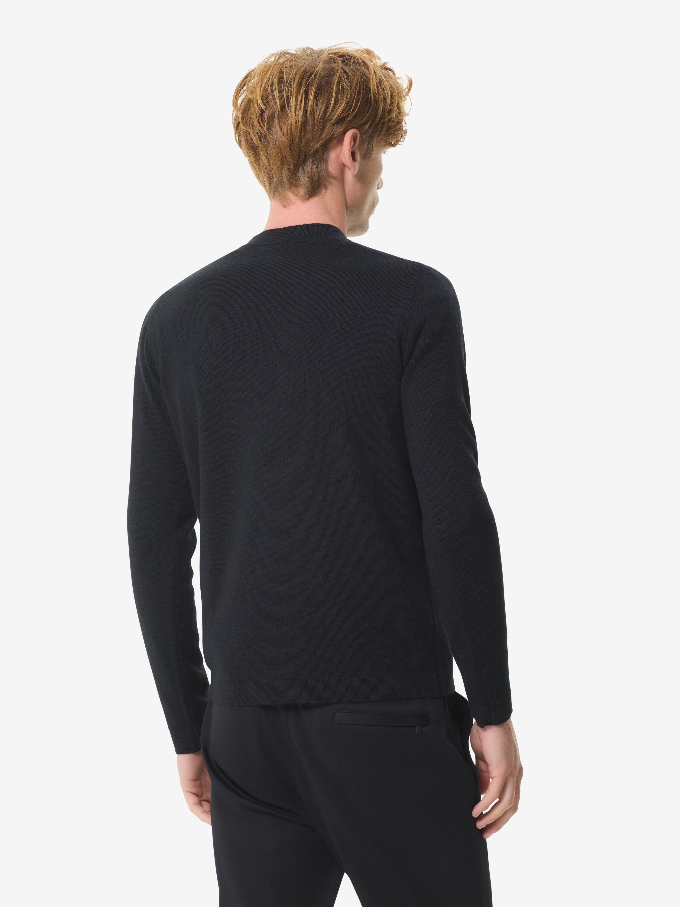 Cashwool Extrafine Merino Crew Neck | Black