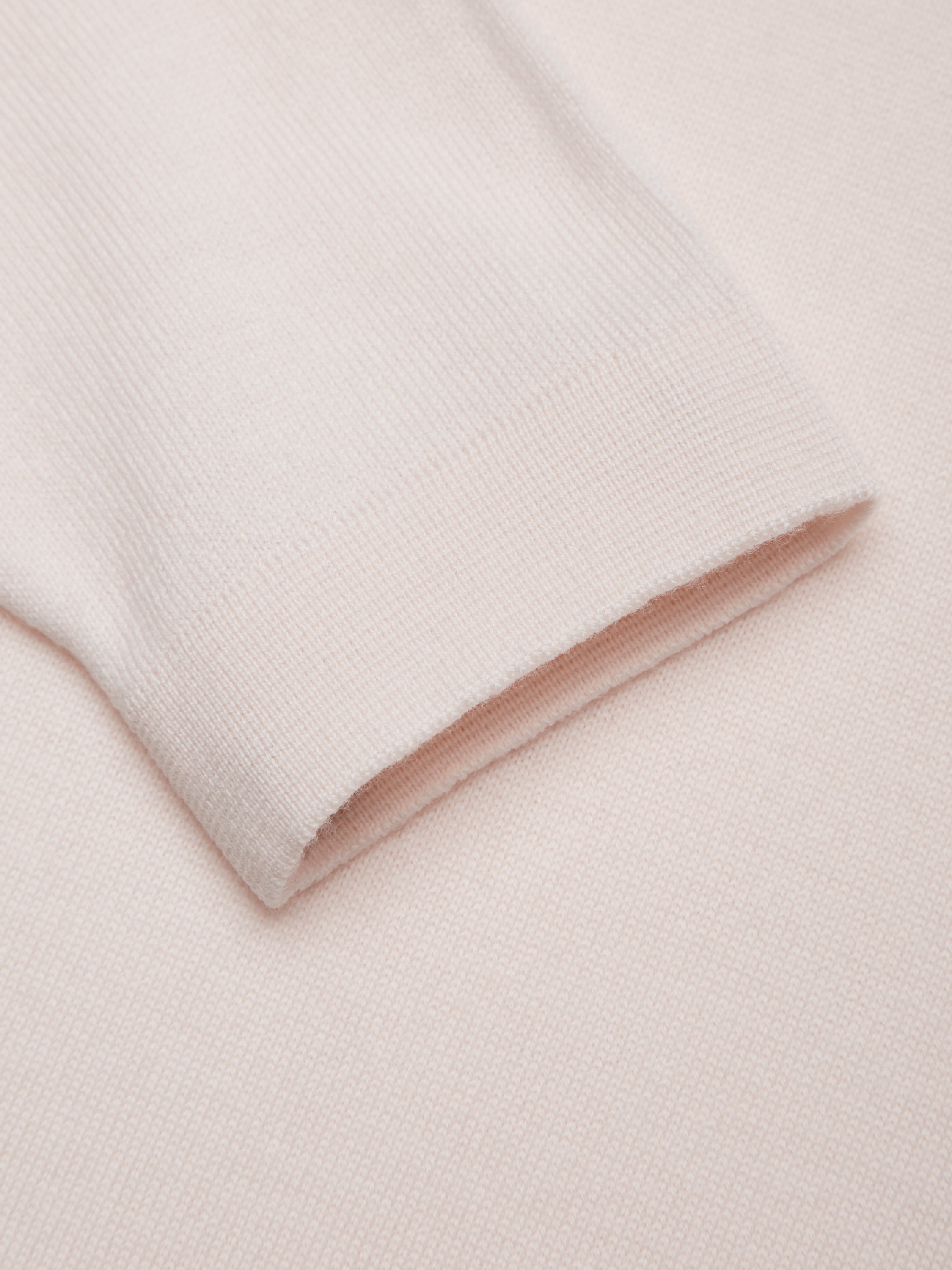 Cashwool Extrafine Merino Quarter Zip | Off White